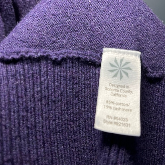 Athleta Open-Front Purple Women’s Cardigan - Picture 3 of 6